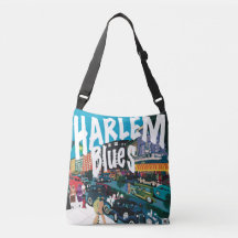 Le rythme de Harlem Blues Crossbody Bag
