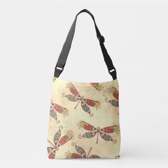 Sac Ajustable Les libellules de Boho à Sepia (Devant)