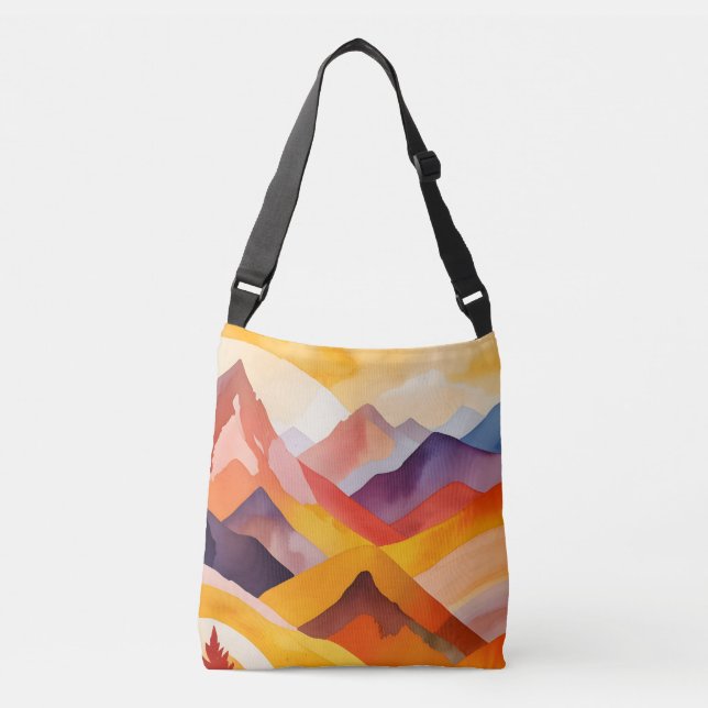 Sac Ajustable Les montagnes d'automne chaudes (Devant)