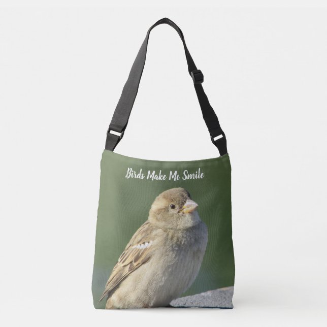 Sac Ajustable Les oiseaux me font sourire Bruant Photo Oiseau (Devant)