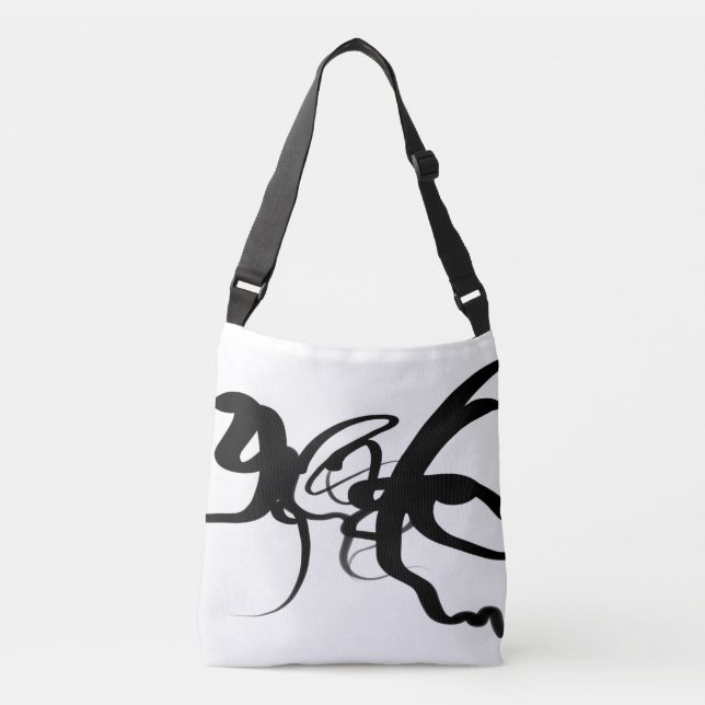 Sac Ajustable Les Plongeurs : Noir et Blanc Abstrait (Devant)