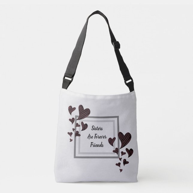 Sac Ajustable Les soeurs sont pour toujours des amis Coeurs roug (Devant)