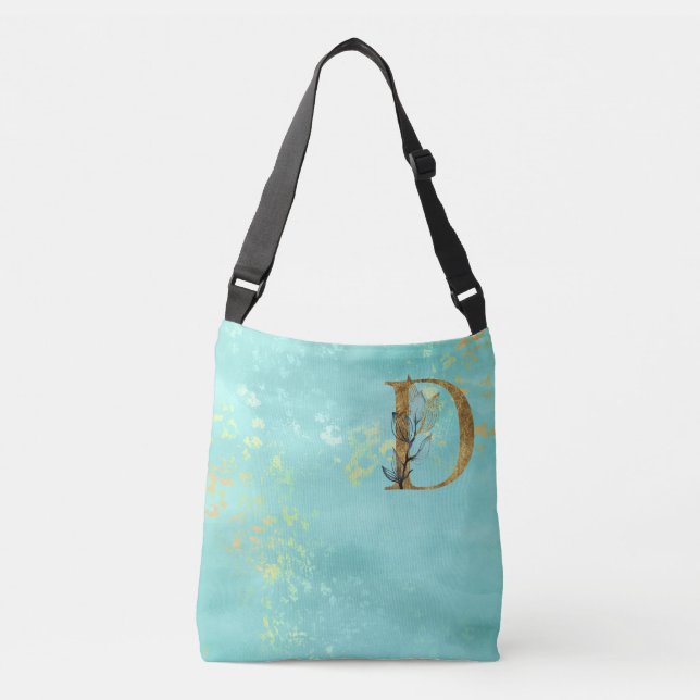 Sac Ajustable *~* LETTRE D - Monogramme Gold Parties scintillant (Devant)