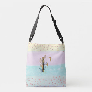 Sac Ajustable *~ LETTRE F Monogramme Gold Parties scintillant Co