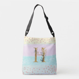 Sac Ajustable *~ LETTRE H Monogramme Parties scintillant or Coul