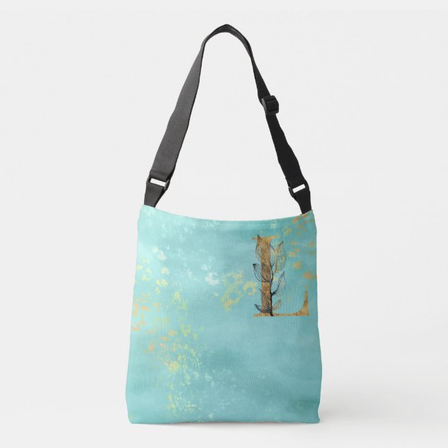 Sac Ajustable *~* Lettre L Monogramme Parties scintillant d'or T (Devant)