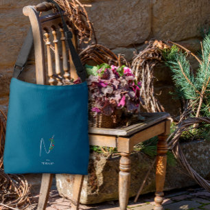 Sac Ajustable Lettre monochrome N infirmière bleu foncé