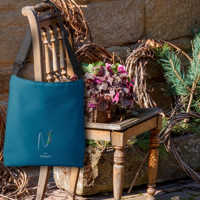 Sac Ajustable Lettre monochrome N infirmière bleu foncé (Créateur téléchargé)