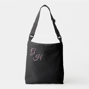 Sac Ajustable Lettres de Grâce - Noir & Rose :