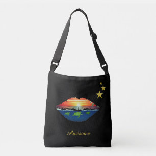Sac Ajustable Lèvres, étoiles et calligraphie océaniques sur le
