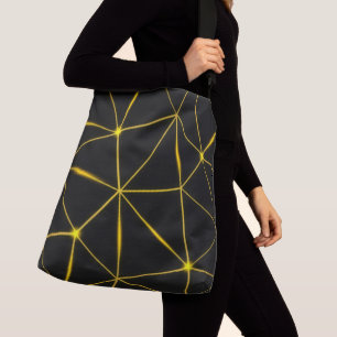 Sac Ajustable Lignes d'or triangles noirs géométriques