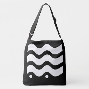 Sac Ajustable Lignes ondulées Design noir et blanc
