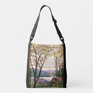 Sac Ajustable L'iris de Nouveau d'art fleurit le verre souillé