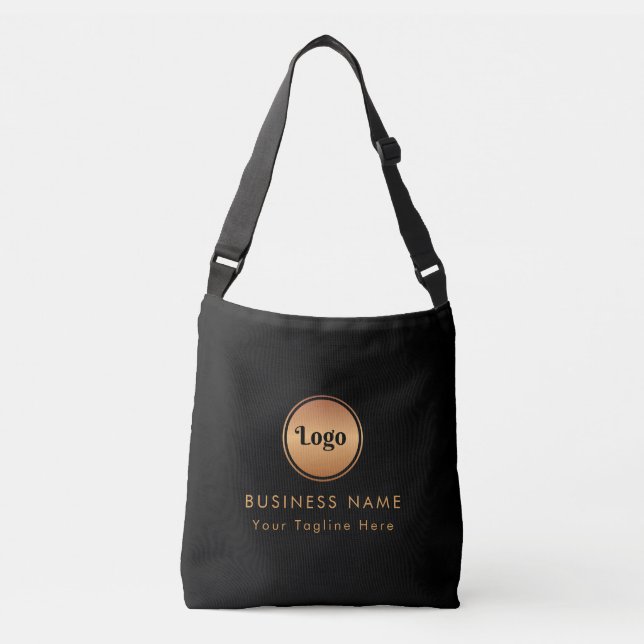 Sac Ajustable Logo Or & Texte Personnalisé Entreprise Marque (Devant)