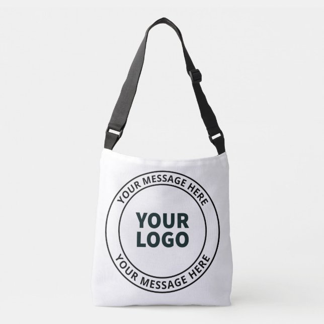 Sac Ajustable Logo téléchargé + Texte circulaire modifiable (Devant)