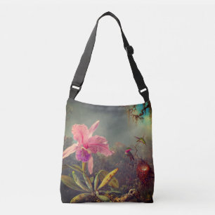 Sac Ajustable L'orchidée de Cattleya et trois colibris Heade