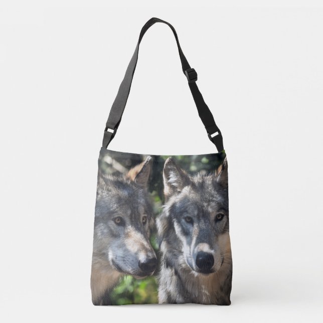 Sac Ajustable Loups gris en pleine nature (Dos)