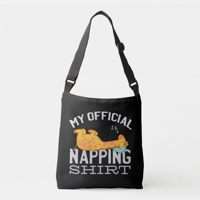 Sac Ajustable Ma chemise de sieste officielle - Giraffe endormie (Devant)