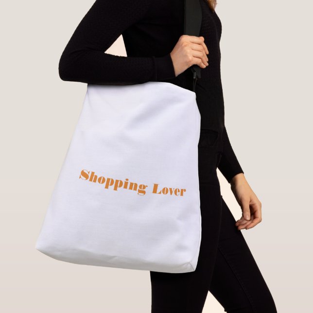 Sac Ajustable Magasin Lover Texte imprimé Shopping-Handbag (De près)