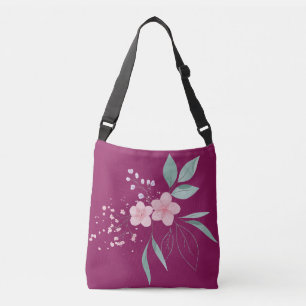 Sac Ajustable Magenta foncé avec fleur rose