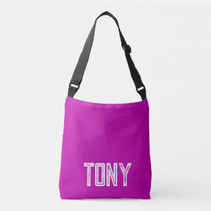 Sac Ajustable Magenta solide Nom personnalisé Monogramme