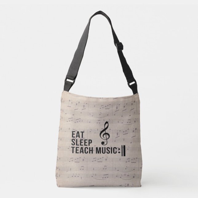 Sac Ajustable Mangez le sommeil Enseigner la musique Répéter la  (Devant)