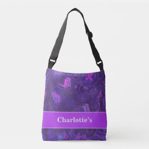 Sac Ajustable Marbre violet moderne Abstrait Retour à l'école