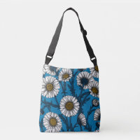 Marguerites sur bleu
