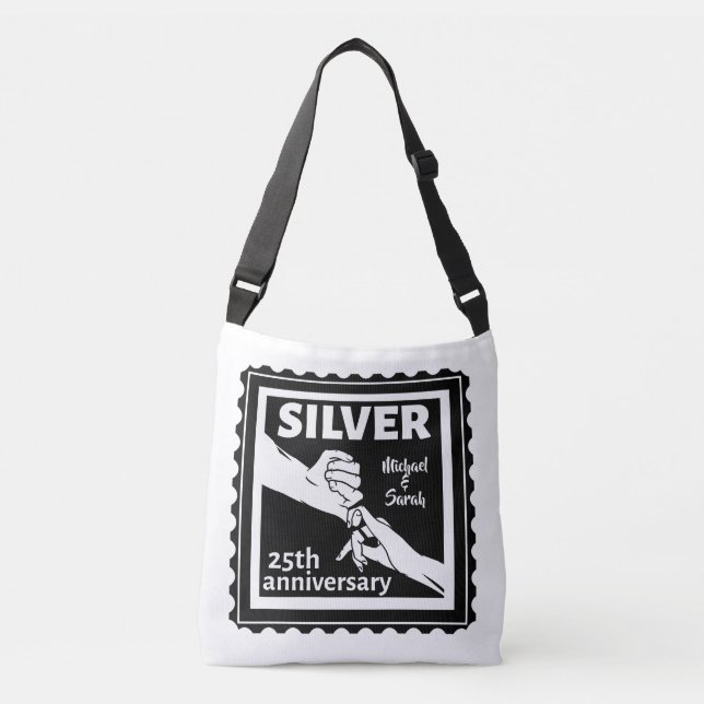 Sac Ajustable Mariage anniversaire 25 ans argent (Devant)