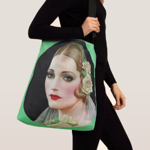 Sac Ajustable mariée à la rose blanche imprimée