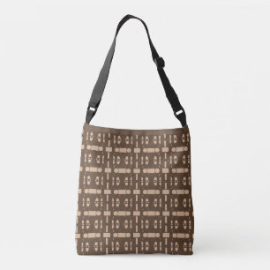 Sac Ajustable Marron élégant et motif beige
