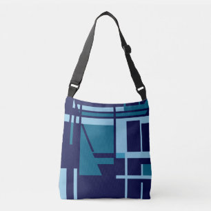 Sac Ajustable MCM Inspiré Turquoise Bleu clair sur Marine Abstra