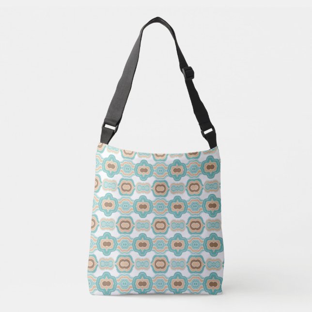 Sac Ajustable Médaillon bleu/tan/marron coloré (Devant)
