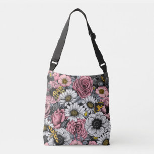Sac Ajustable Mélange de papillons de nuit en rose et gris