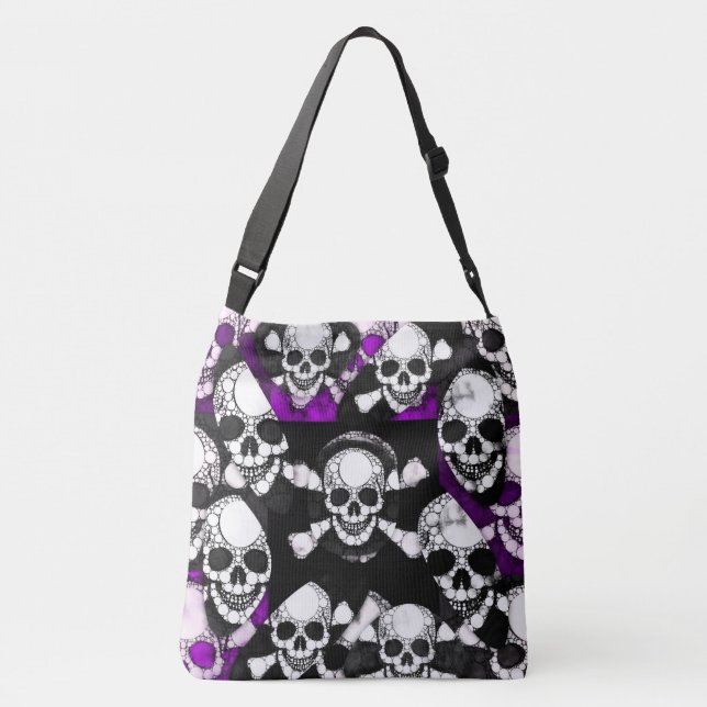 Sac Ajustable Métal noir pourpre de crâne (Dos)