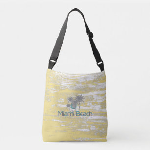 Sac Ajustable Miami Beach, Floride, Grunge Tropical, Cool