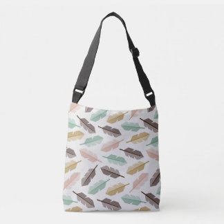 Sac Ajustable Mid-Century Modern Retro Feathers Crossbody Bag
