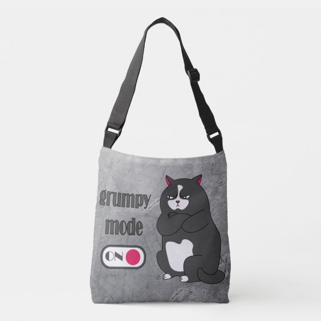Sac Ajustable Mode grumeux sur drôle de gros chat (Devant)