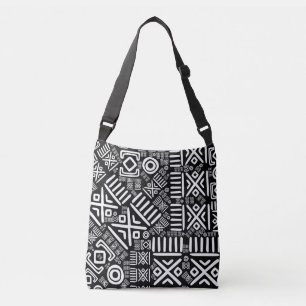Sac Ajustable Modèle africain ethnique #6 noir et blanc