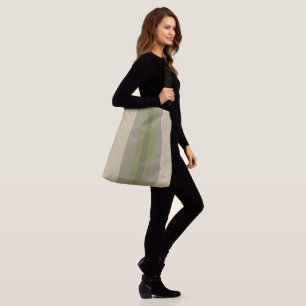 Sac Ajustable Moderne Moss Vert Beige rayé