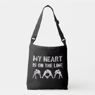 Sac Ajustable Mon cœur est sur la ligne - Joueur de ligne offens