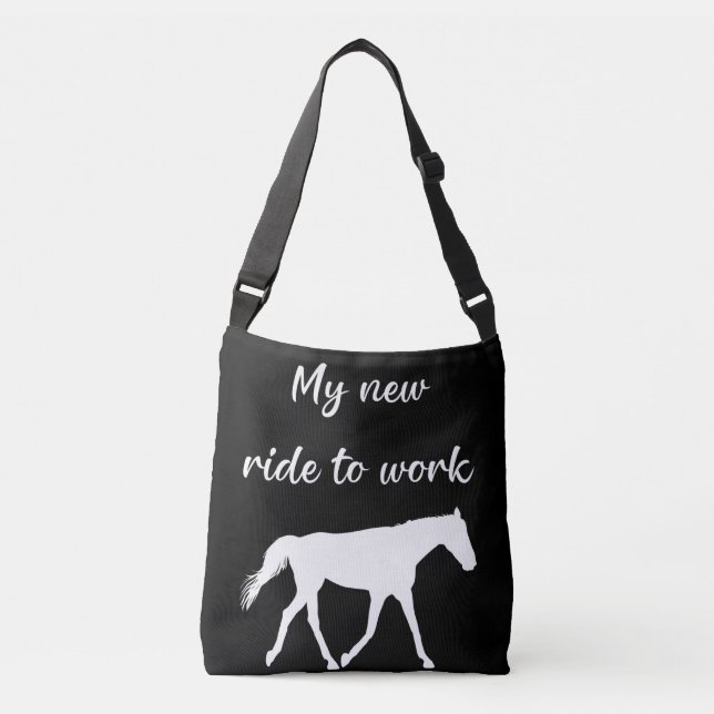 Sac Ajustable Mon nouveau voyage au travail en cheval drôle (Devant)