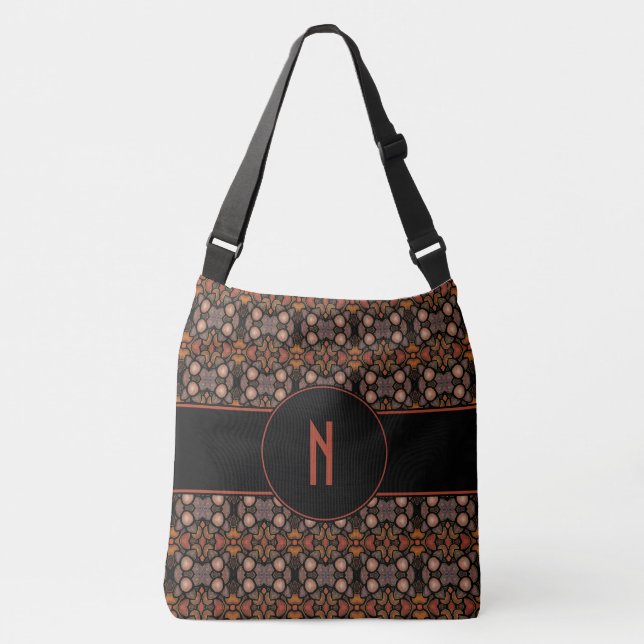 Sac Ajustable Monogramme abstrait de coutume de motif (Devant)