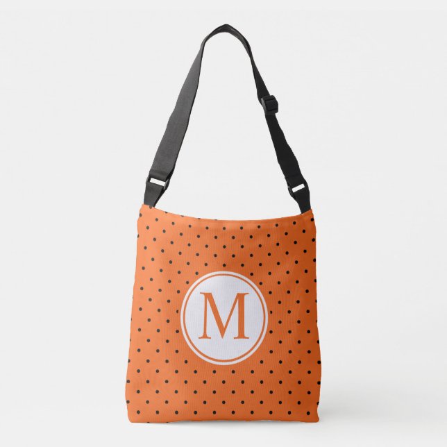 Sac Ajustable Monogramme d'Halloween inspiré par le citrouille | (Devant)