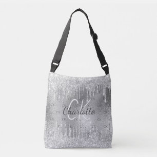Sac Ajustable Monogramme élégant avec gouttes de paillettes arge