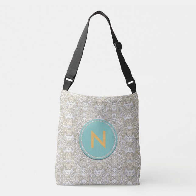 Sac Ajustable Monogramme Gold Damask (Devant)
