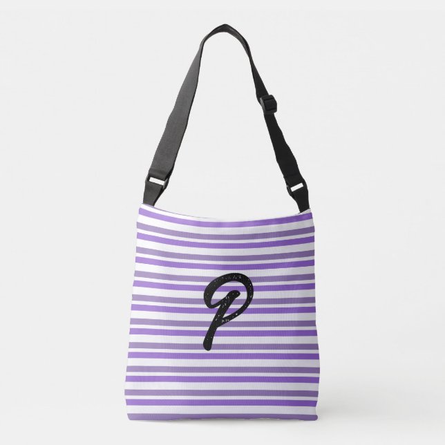 Sac Ajustable Monogramme Lavande violet Blancs (Devant)