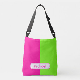 Sac Ajustable Monogramme vert rose rose néon moderne