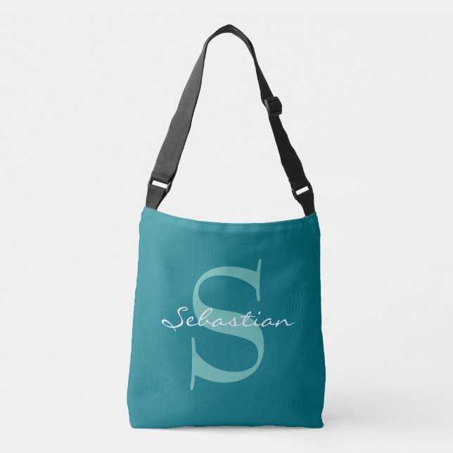 Sac Ajustable Monogrammes et noms simples + votre backgr. & idée (Devant)
