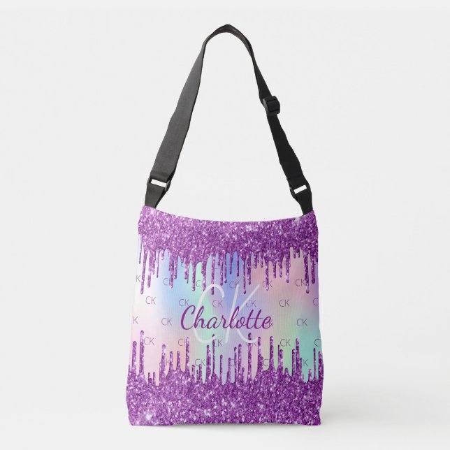 Sac Ajustable Monographie personnalisée couleur rose parties sci (Devant)